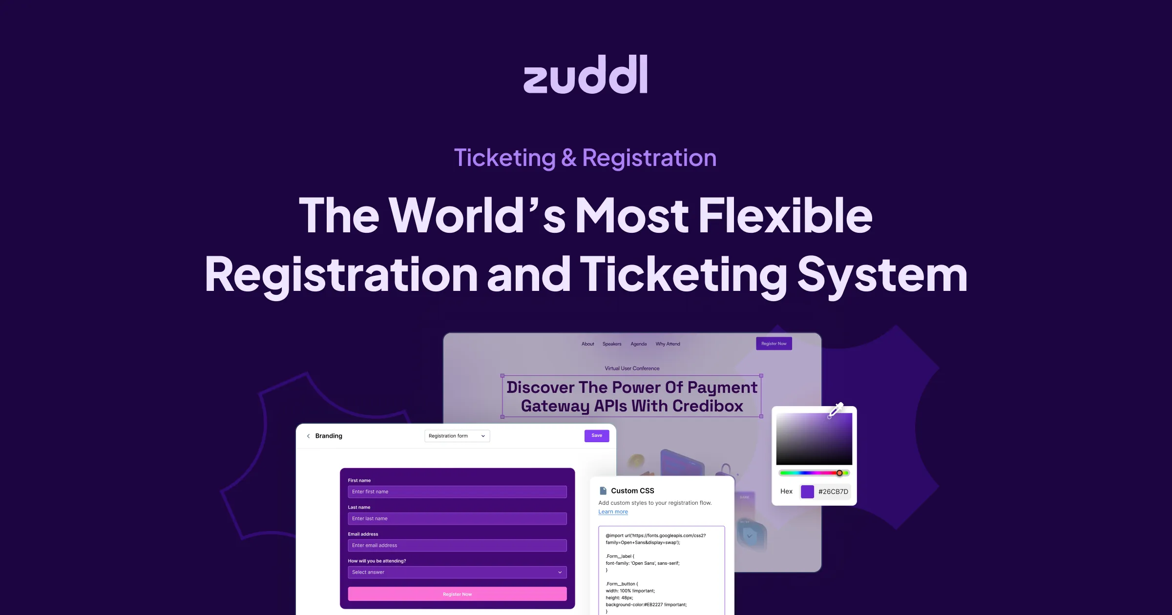 Flexible and Personalized Event Registration and Ticketing Software